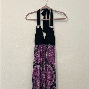 Y2K Paisley Kaleidoscope Maxi Dress Large